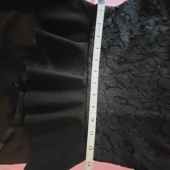 * JILL STUART BLACK LACE TOP STRETCH - Picture 3 of 11